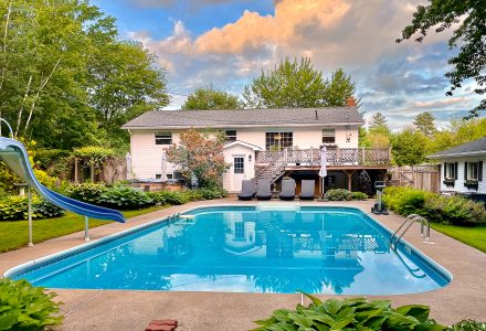 48 Bromley | Home For Sale In Hanwell with In Ground Pool | Backyard View